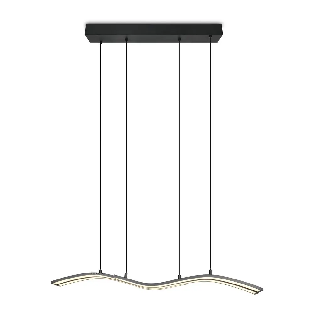 Lustră negru-mat LED cu control prin telecomandă/cu intensitate reglabilă din metal Spider – Trio Select