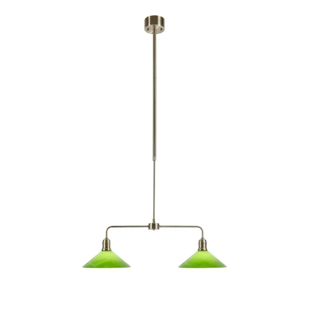 Lustră verde/alămie din metal cu abajur din sticlă Vela – Markslöjd