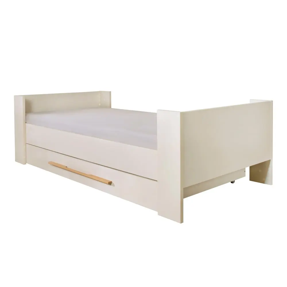 Pat pentru copii bej cu spațiu de depozitare fără somieră 90x200 cm Kids – Roba