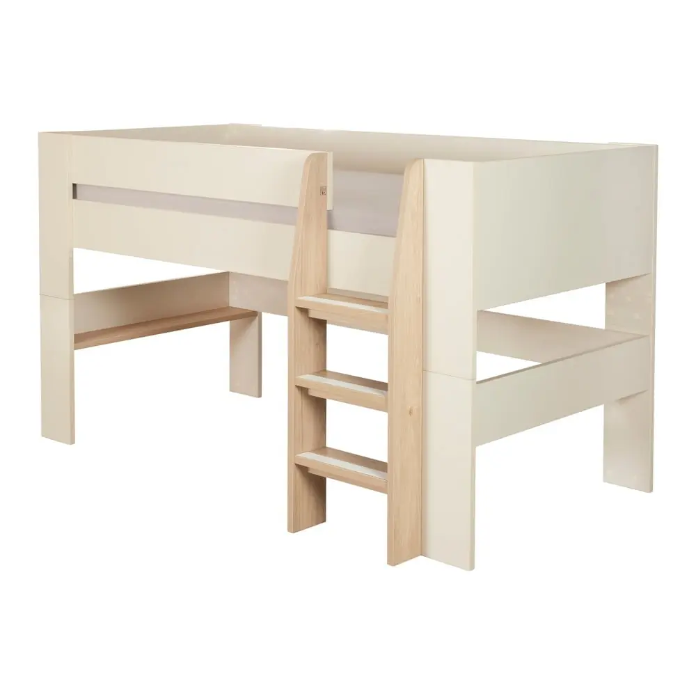 Pat pentru copii bej înalt fără somieră 90x200 cm Loft – Roba