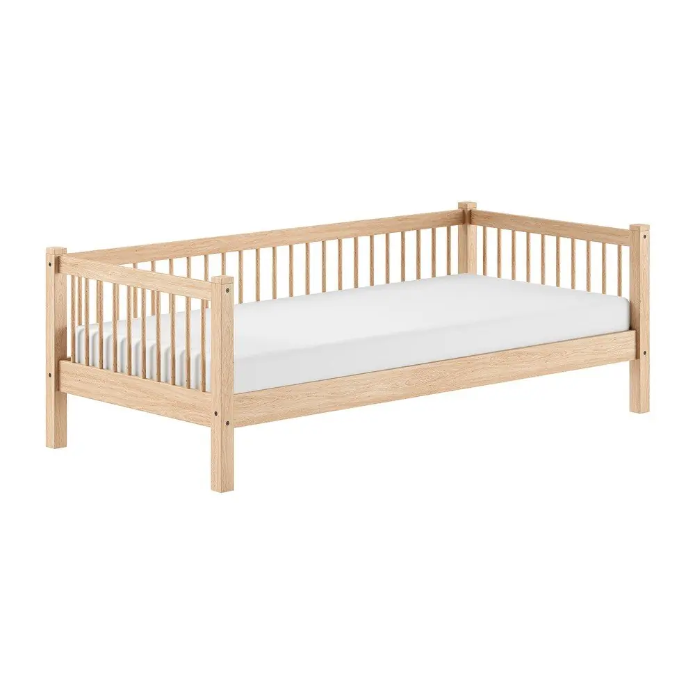 Pat pentru copii în culoare naturală din lemn de fag cu somieră 90x200 cm Forrest – Vipack