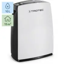 Dezumidificator Trotec TTK29E, 10l/zi, Debit 110mc/h, Pentru spatii de pana la 15mp, Higrostat reglabil