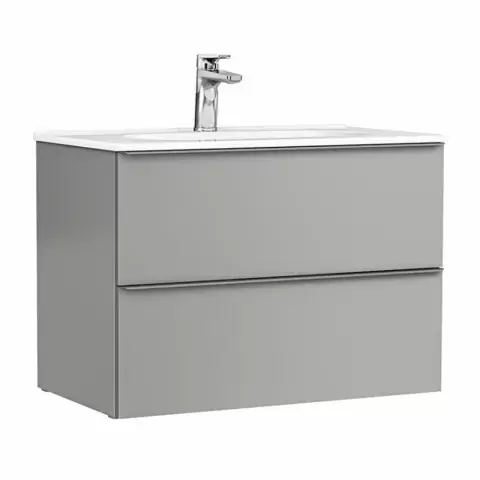 Baza lavoar suspendat Gala Shona 2 sertare 80x45.2 cm gri