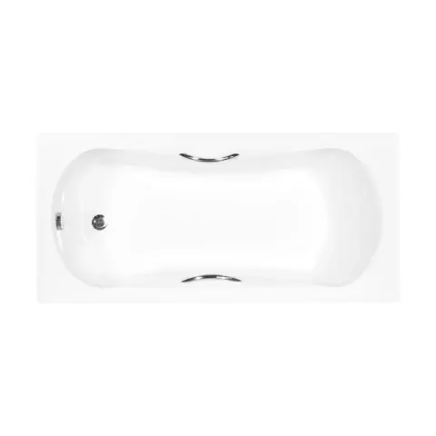 Besco Aria Plus cada dreptunghiulară 160x70 cm alb cu manere incluse