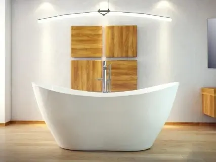 Cada freestanding Besco Viya compozit 170x72 cm, alb