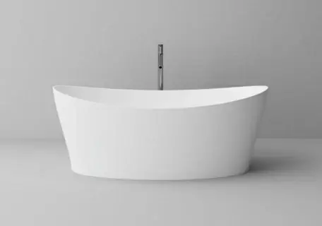 Cada freestanding Cast Marble Poros 160x71cm alba