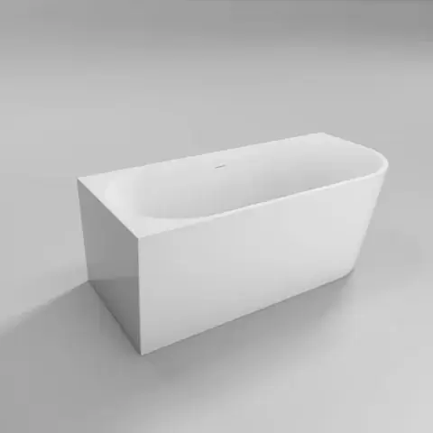 Cada freestanding Coloana Laguna 150x80 cm acril alb stanga