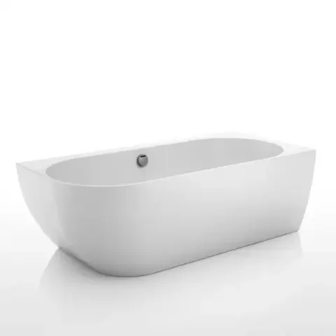 Cada freestanding Kreiner Vera 170x80 cm finisaj alb dreapta lipita de perete