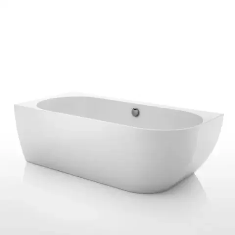 Cada freestanding Kreiner Vera 170x80 cm finisaj alb stanga lipita de perete