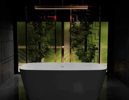 Cada freestanding Vayer Volans compozit mineral EverHard 151x72xH54 cm exterior negru