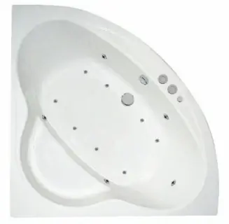 Cada Sanotechnik Samos cu hidromasaj comanda pneumatica 140x140x42 cm