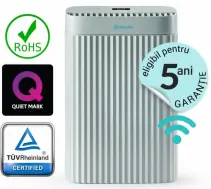 Dezumidificator si Purificator AlecoAir D14 ARIO Olive,12 l /24h, WiFi, Lampa UV-C, Ionizare, TRUE HEPA + Carbon, Uscare Rufe