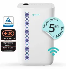 Dezumidificator si Purificator AlecoAir D25 TRADITIO, 25L/zi, Pentru 60mp, WiFi, LED UV-C, Ionizare, TRUE HEPA, Carbon