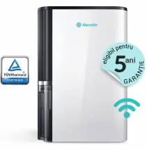 Dezumidificator si purificator cu consum redus de energie AlecoAir D23 CLASSY, Wi-Fi, Ionizare, HEPA, Carbon, 23 L/ zi