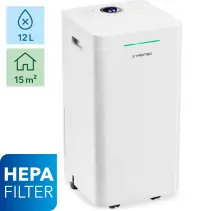Dezumidificator si Purificator de aer TROTEC TTK27 HEPA, 12 l/zi, 90 m3/h, Senzor umiditate , Filtru HEPA, Higrostat