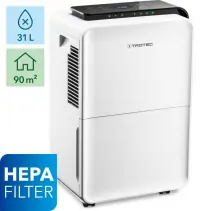 Dezumidificator si Purificator TROTEC TTK99 HEPA, 31 l/zi, 170 m3/h, Senzor umiditate, Filtru HEPA, Higrostat
