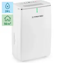 Dezumidificator Trotec TTK72E, 24l/zi, Debit 195mc/h, Pentru spatii de pana la 50mp, Display, Timer, Higrostat, Uscare rufe