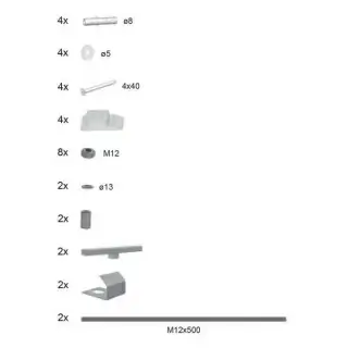 Kit instalare panou frontal cada Ravak Chrome