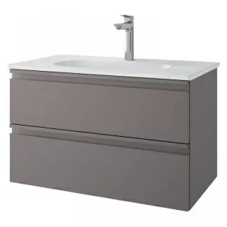 Mobilier baza Ideal Standard Tesi 80 x 49 x 44 cm cu doua sertare grej