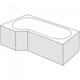 Panou frontal cada Radaway Kariteia, 160 cm stanga