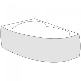 Panou frontal cada Radaway Mistra, 170 cm stanga